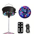 Disco Ball Motor with Remote Control RGBW LED Spinner 5-10 RPM Sound Activated Mirror Ball Rotator for Party Home DJ Club Stage Decor