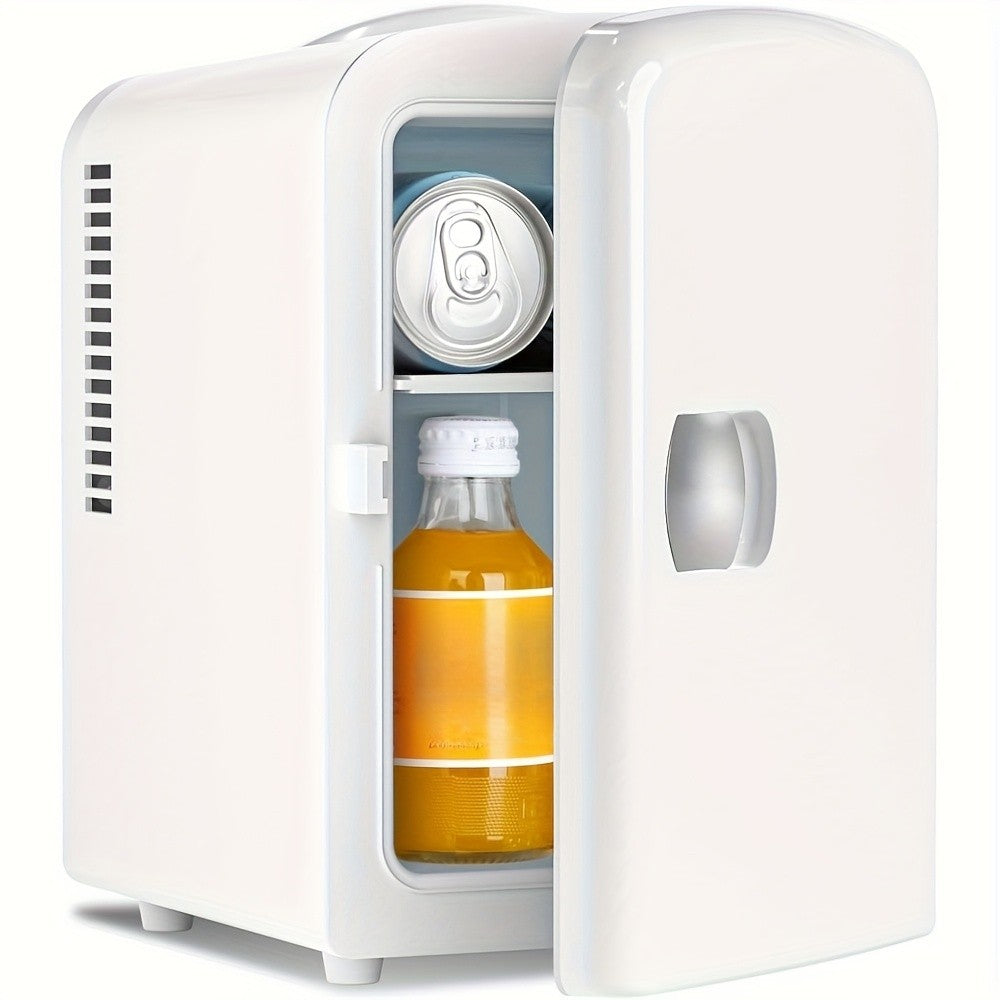 Portable Mini Fridge 15 Can 10 Liter Cooler with AC & DC Adapters – Compact Skincare & Beverage Refrigerator for Bedroom, Dorm, Office & Car – 1.06 or 2.64 Gal