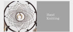 Handmade Feather Rattan Wind Chime Wall Hanging Boho Eclectic Bedroom Decor Dream Catcher Festival Gift Brown Rainbow