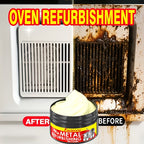 Metal Polishing Paste Complete Set, Coconut Oil-Infused Gloss Agent for Chrome, Stainless Steel & Painted Metals, Residue-Free Formula with Applicator Sponge Included