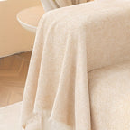 Soft Chenille Sofa Throw Cover with Fringes Durable Pet-Friendly Solid Couch Protector Slipcover for Living Room Sectional Armchair Home Decoration