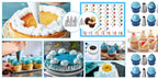 Cake Decorating Kit 236 & 386 Piece Piping Tips Set Stainless Steel Frosting Nozzles with Russian Tips Pastry Bags - Complete Baking Decorating Tools for Beginners