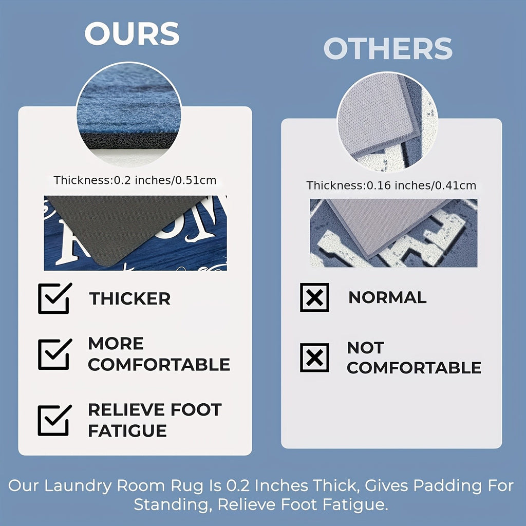 Laundry Room Rug Non-Slip Runner Washable Easy Clean Mat – Floor Protection for Washer Dryer Front, Laundry Area & Home | Multiple Sizes & Colors