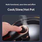 Non-Stick Stockpot 8.45QT with Twist Lock Handle – Large 2.11 Gallon Soup & Stew Pot Compatible with Induction Cooker, Gas & Electric Stovetop