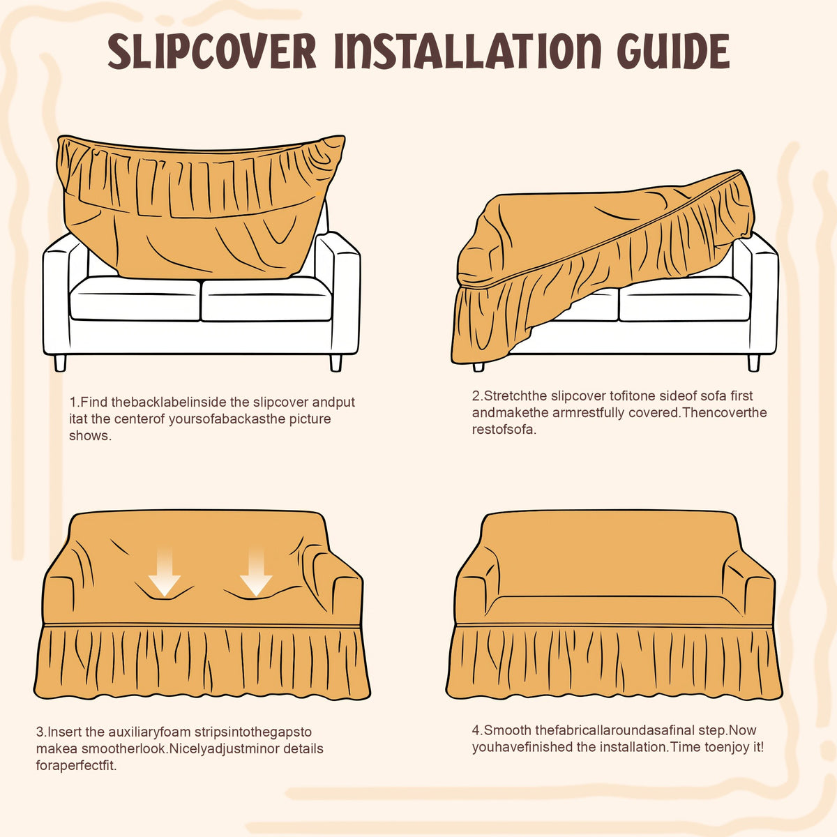 Sofa Slipcover with Skirt – Stretch Jacquard Full Coverage Couch Cover, Pet Proof Non-Slip Machine Washable, Fits 1 2 3 4 Seater Sofa for Living Room Bedroom, All Season Furniture Protector