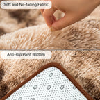 Shaggy Plush Area Rug Non-Slip Machine Washable Fluffy Tie-Dye Shedding Resistant 5x8 8x10 ft for Living Room Bedroom 7 Colors