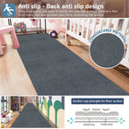 Striped Runner Rug Non-Slip Indoor Outdoor Washable Area Mat for Hallway Kitchen Living Room Garage Patio Black Gray Beige Brown