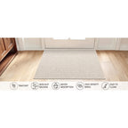 Non-Slip Doormat Low Profile Indoor Outdoor Entry Mat Dirt Trapper – Front Door, Entryway, Patio, Porch & Garage Rug, 4 Sizes, Beige & Grey