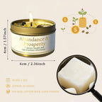 Manifestation Candle – Scented Soy Wax Candle with Golden Crystal & Guidance Card, 3oz, 12+ Hr Burn, for Focus, Meditation & Yoga | Abundance & Law of Attraction Gift for Women (1 or 2 Pack)