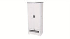 55 Inch Pantry Cabinet Kitchen Storage Cabinet with Adjustable Shelves and Drawer Wooden Buffet Cupboard for Kitchen Living Room Bathroom Dining Room Black White Brown