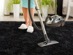 Black Ultra-Soft Fluffy Area Rug – High-Pile Non-Slip Velvet Carpet for Living Room, Bedroom & Playroom | 3x5 to 8x10 Ft