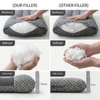 Ergonomic Neck Pillow 2-Pack with 3D Honeycomb Mesh Surface, Breathable Cooling Anti-Sweat Sleep Pillow, Soft Supportive Cushioning for Side and Back Sleepers