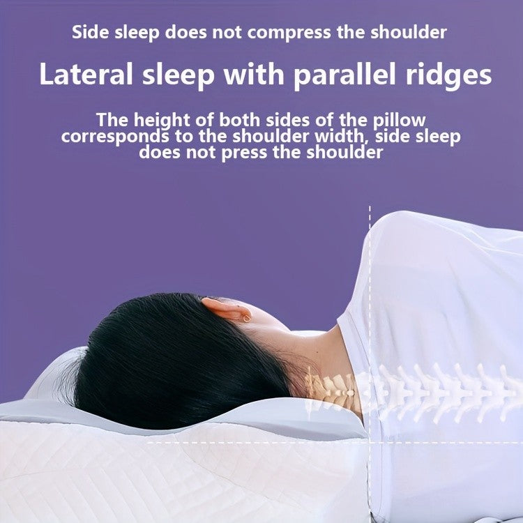 Memory Foam Cervical Support Pillow – Slow Rebound Breathable Arch Pillow for All Sleeping Positions, Neck & Spine Relief, Soft Multifunctional Bed Pillow & Family Gift