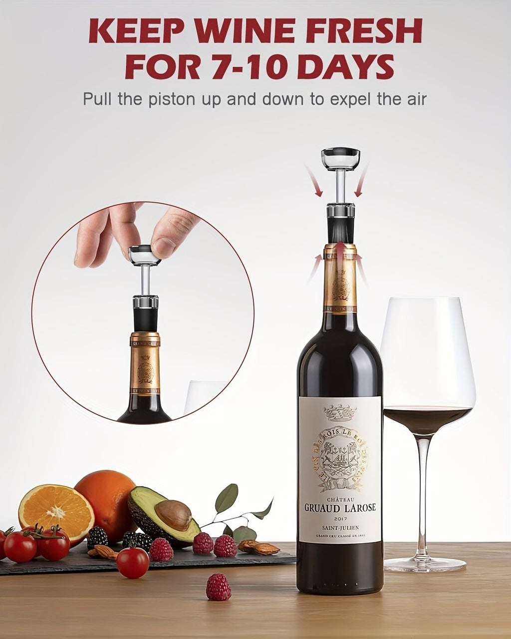 Electric Wine Opener Set 7-Piece Automatic Rechargeable Corkscrew with Wine Aerator Vacuum Stopper Foil Cutter USB Charging