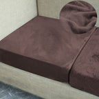 Velvet Stretch Cushion Cover Slipcover for Sofa Armchair Living Room Seat Cushion Protector Plush Couch Cover 1 2 3 Seater