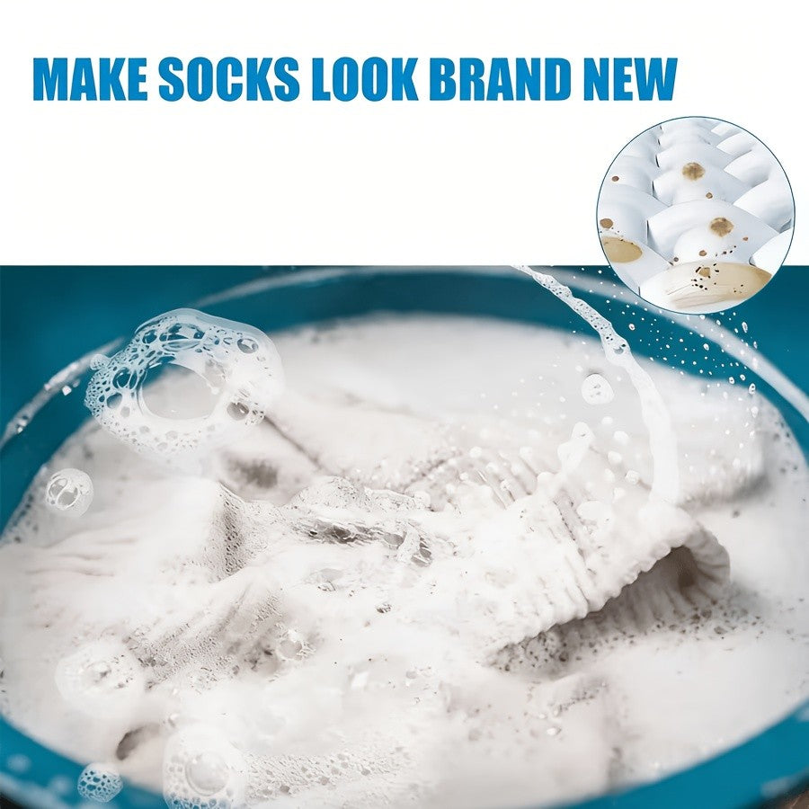 Sock Cleaning Tablets 12pcs Deep-Penetrating Laundry Soak Tabs for Dirty Socks Removes Sweat Stains & Odors No Scrubbing Needed Citric Acid Formula