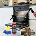 Oven & Stove Foam Cleaner Spray – Powerful Degreaser Removes Stubborn Grease & Baked-On Stains from Ovens, Grills, Stovetops & Metal Surfaces – Gentle Formula with Citric Acid, Kitchen Cleaning Essentials