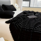 Soft Plush Throw Blanket – Thick Warm Fuzzy Cozy Blanket for Couch, Bed, Office & Travel | 4 Sizes, 4 Colors | Great for Gifts & Room Decor