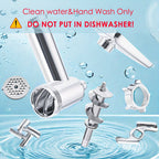 Meat Grinder Attachment for KitchenAid Stand Mixers, Metal Food Grinder with 4 Grinding Plates, 4 Blades, 2 Sausage Stuffer Tubes & Cleaning Brush — Fits All KitchenAid Models, Perfect Kitchen Gift