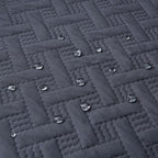 Sofa Cushion Cover with Storage Pocket – Pet-Proof Non-Slip Multi-Function Sofa Protector, All-Season Machine Washable, 1/2/3-Seater, Navy Coffee Off-White Dark Gray