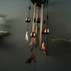 Wolf Wind Chimes Outdoor Metal – Unique Wolf Gift for Women & Men, Memorial Sympathy Birthday Gift, Patio Garden Porch & Yard Decor