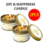 Manifestation Candle – Scented Soy Wax Candle with Golden Crystal & Guidance Card, 3oz, 12+ Hr Burn, for Focus, Meditation & Yoga | Abundance & Law of Attraction Gift for Women (1 or 2 Pack)