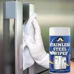 Stainless Steel Cleaning Wipes for Kitchen, Citric Acid Formula Deep Cleans Grease & Grime from Appliances, Sinks & Fixtures, Gentle on Hands Quick Kitchen Cleaning Wipes
