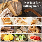 Serrated Bread Knife with Bamboo Handle - 15.7 Inch Stainless Steel Bagel Slicer for Sourdough, Baguettes and Homemade Loaves - Sharp Bread Cutter for Bakers and Home Kitchens
