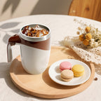 Self Stirring Coffee Cup 8.45oz Automatic - One Button Electric Mixing Mug with Lid, Reusable Travel Cup for Coffee, Milk & Protein Powder, Style A & B, Perfect Christmas Gift