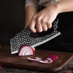 Butcher Knife Non-Stick Blade with Non-Slip Ergonomic Handle – Sharp Heavy-Duty Meat Cleaver with Built-In Bottle Opener & Hanging Loop for Kitchen & BBQ
