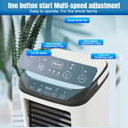 Portable Spray Mist Fan USB Personal Electric Fan 3-Speed with Humidification Ambient LED Light Compact for Office Home Camping Indoor Outdoor
