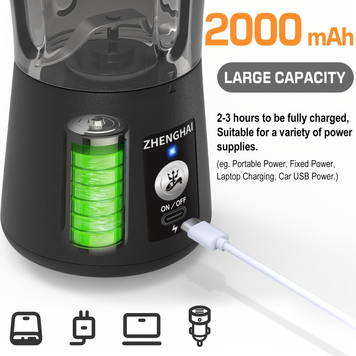 P2 Portable Electric Spice Grinder 150W – USB-C Rechargeable, Pulse Mode, Fast Grinding for Spices & Herbs | Travel Size | 5 Colors