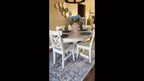 Vintage Retro Area Rug – Machine Washable Non-Slip Low Pile Chenille Print Carpet for Living Room, Bedroom, Dining Room & Home Office, Blue, Multiple Sizes
