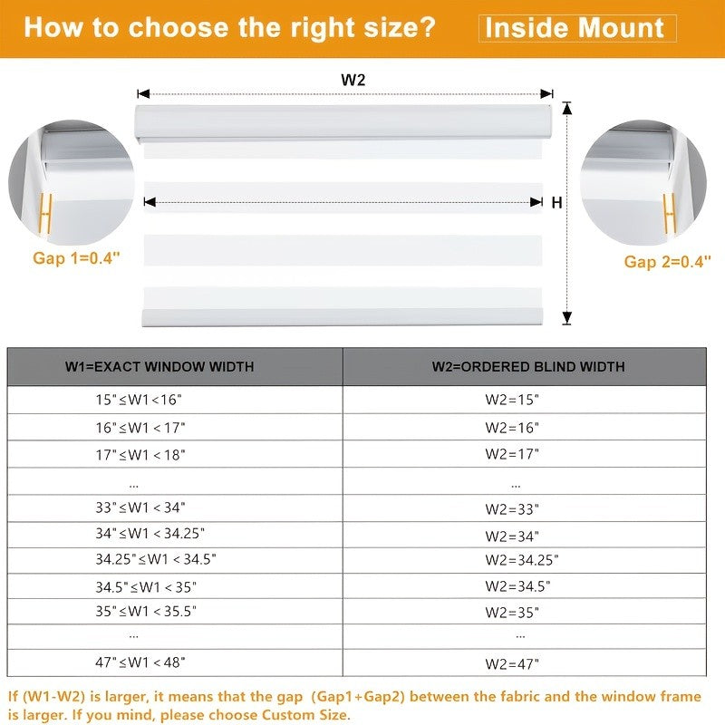Cordless Zebra Blinds Day Night Dual Layer Window Shades for Home & Office – Free Stop Light Control, Easy Install, 4 Colors & Custom Widths