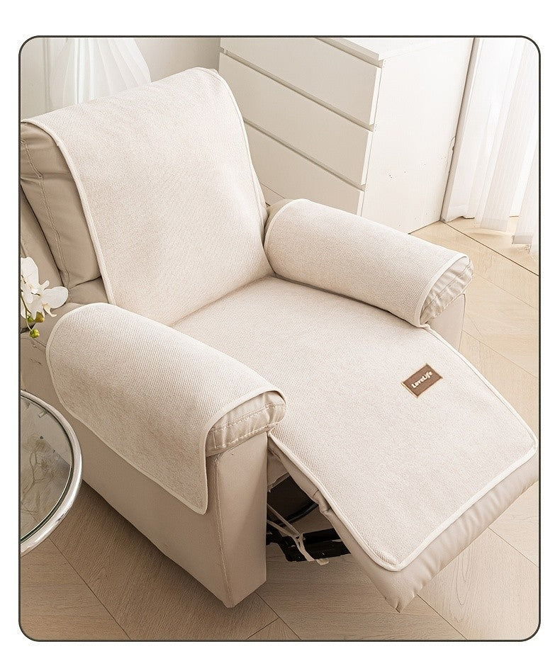 Bohemian Sofa Cover for Armchairs & Single Sofas, Anti-Slip Machine Washable Slipcover, Soft Solid Color Pet-Friendly Couch Protector for All Seasons, Modern Minimalist Home Decor