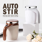 Self Stirring Coffee Cup 8.45oz Automatic - One Button Electric Mixing Mug with Lid, Reusable Travel Cup for Coffee, Milk & Protein Powder, Style A & B, Perfect Christmas Gift