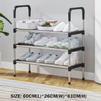 Shoe Organizer Cabinet with Cover – 6/8/10 Tier Nonwoven Fabric Shoe Storage Shelf for 27-35 Pairs, Portable Shoe Rack for Entryway, Closet, Bedroom (Dark Gray)