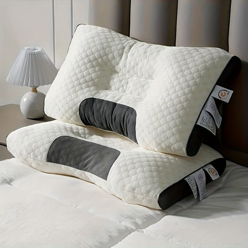 Adjustable Ergonomic Bed Pillows 2-Pack or 4-Pack - Soft Neck Support, Removable Washable Pillow Core, No-Collapse Deep Sleep Pillow Set for Couples Home Bedroom