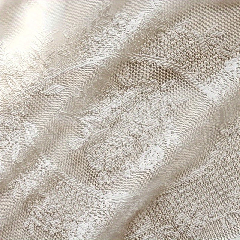 Sheer Curtains Embroidered Floral 2 Panels - White Gauze Pole Pocket Drapes, Sunlight Filtering Window Curtains for Living Room Bedroom Dining Room Balcony Wedding Decor