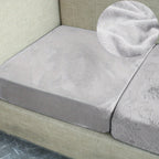 Velvet Stretch Cushion Cover Slipcover for Sofa Armchair Living Room Seat Cushion Protector Plush Couch Cover 1 2 3 Seater