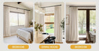 100% Blackout Faux Linen Curtains 4 Panels - Thermal Insulated Drapes with Clip Rings or Rod Pocket, Extra Wide 50" Panels for Bedroom Living Room, 10 Colors 4 Lengths