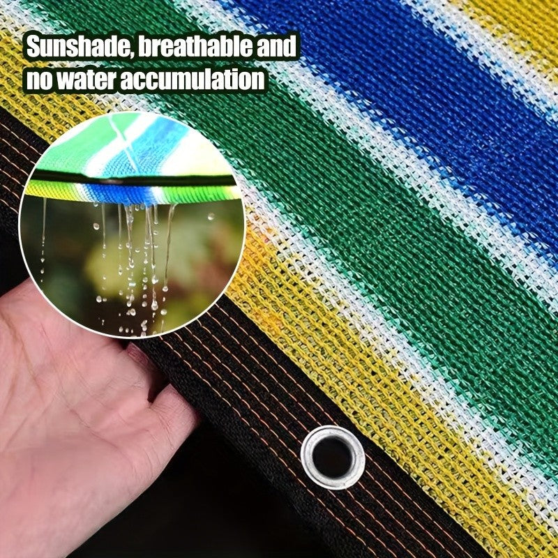 Shade Cloth UV Resistant HDPE Sunshade Net Outdoor Garden Canopy Sun Shade Cover 85% Blockage Multicolor Rectangular