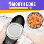 One-Touch Automatic Electric Can Opener – Smooth Edge Safety Can Opener for Arthritis & Elderly, Hands-Free Effortless Operation, Compact Design, No Sharp Edges, Black or Red