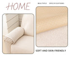 Bohemian Sofa Cover for Armchairs & Single Sofas, Anti-Slip Machine Washable Slipcover, Soft Solid Color Pet-Friendly Couch Protector for All Seasons, Modern Minimalist Home Decor