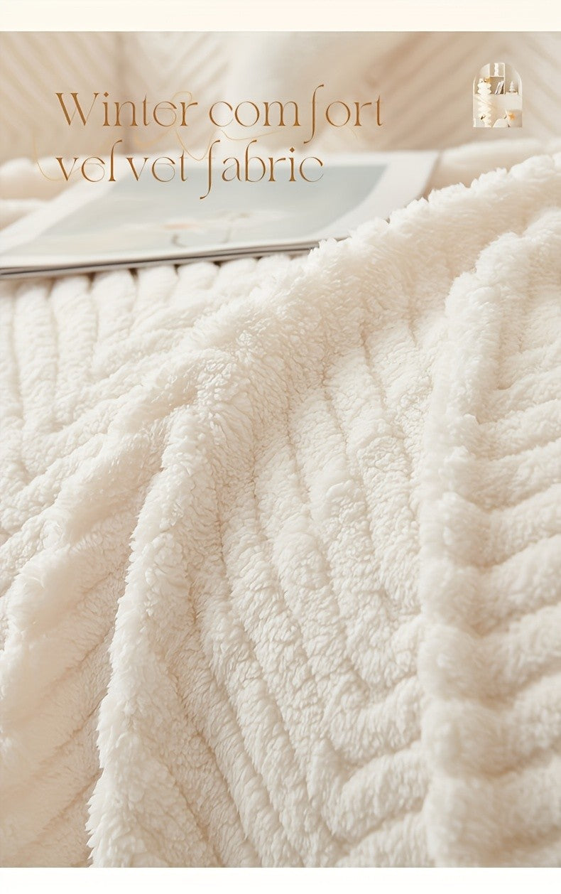 Plush Thickened Non-Slip Sofa Cover & Throw Blanket, Pet-Friendly Sofa Cushion Protector for Living Room, Bedroom & Office, 4 Sizes from 71x71 to 71x134 Inch, White Khaki Grey