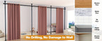 Adjustable Tension Room Divider Curtain Rod – No Drilling, 28–171" Wide, 4–10 ft Floor-to-Ceiling, Heavy Duty, Black & White (Curtains Not Included)