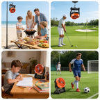 Camping Fan 20000mAh Battery LED Light 4-Speed Brushless Motor 180 Degree Oscillation 22-26H Runtime Portable Rechargeable Outdoor Fan for Camping Hiking Picnic Emergency Power Outage Green