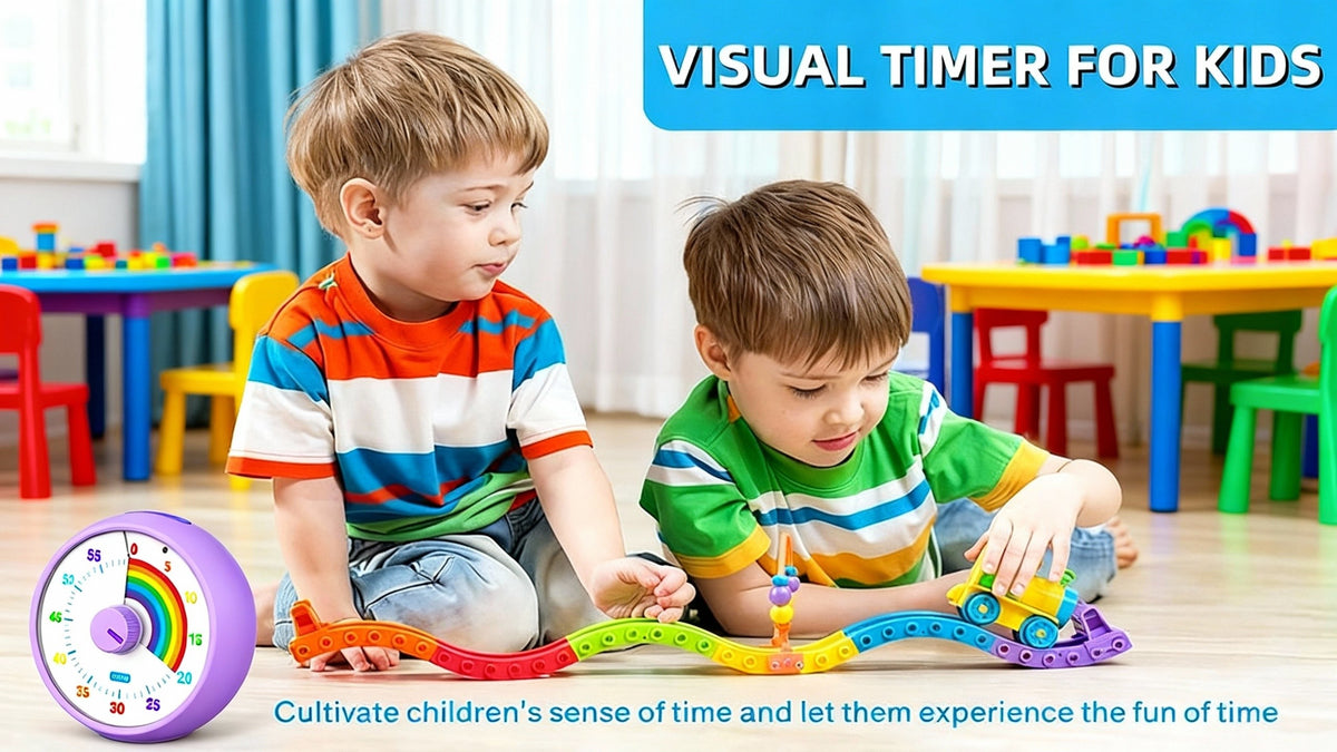 60-Minute Visual Countdown Timer | Silent, Color-Coded | Classroom, Office & Kitchen