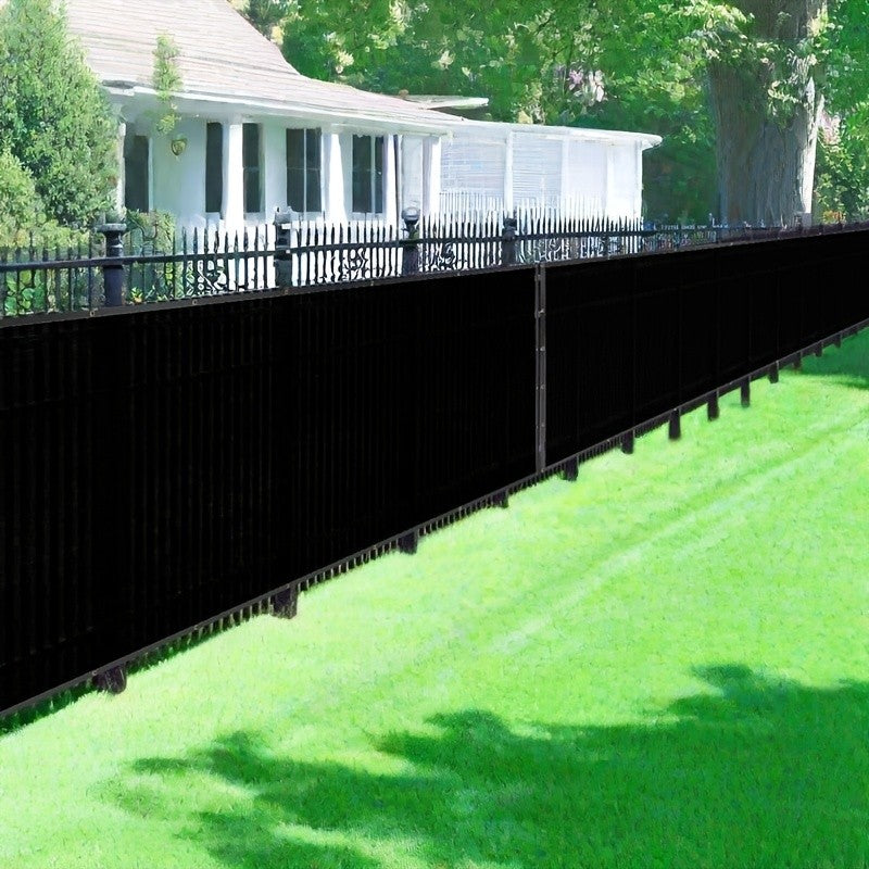 Fence Privacy Screen Multi-Size Heavy Duty HDPE Outdoor Shade Cloth with Cable Zip Ties – 4 5 6 7 8 ft Wide, 15–50 ft Long, Black