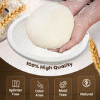 Bread Proofing Basket Banneton 10 Inch - Natural Wood Pulp Non-Stick Grooved Sourdough Proofing Basket for Artisan Bread Baking, Uniform Rise, Oval & Round Options